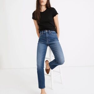 Madewell High Rise Stovepipe Crop Ankle Jeans Manchester Wash Size 25P Petite